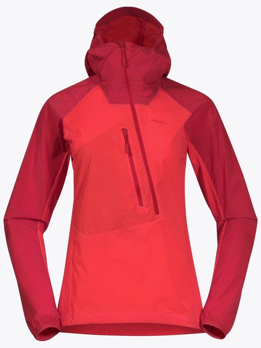 Bergans Cecilie Wind Anorak Light Dahlia Red / Dahlia Red