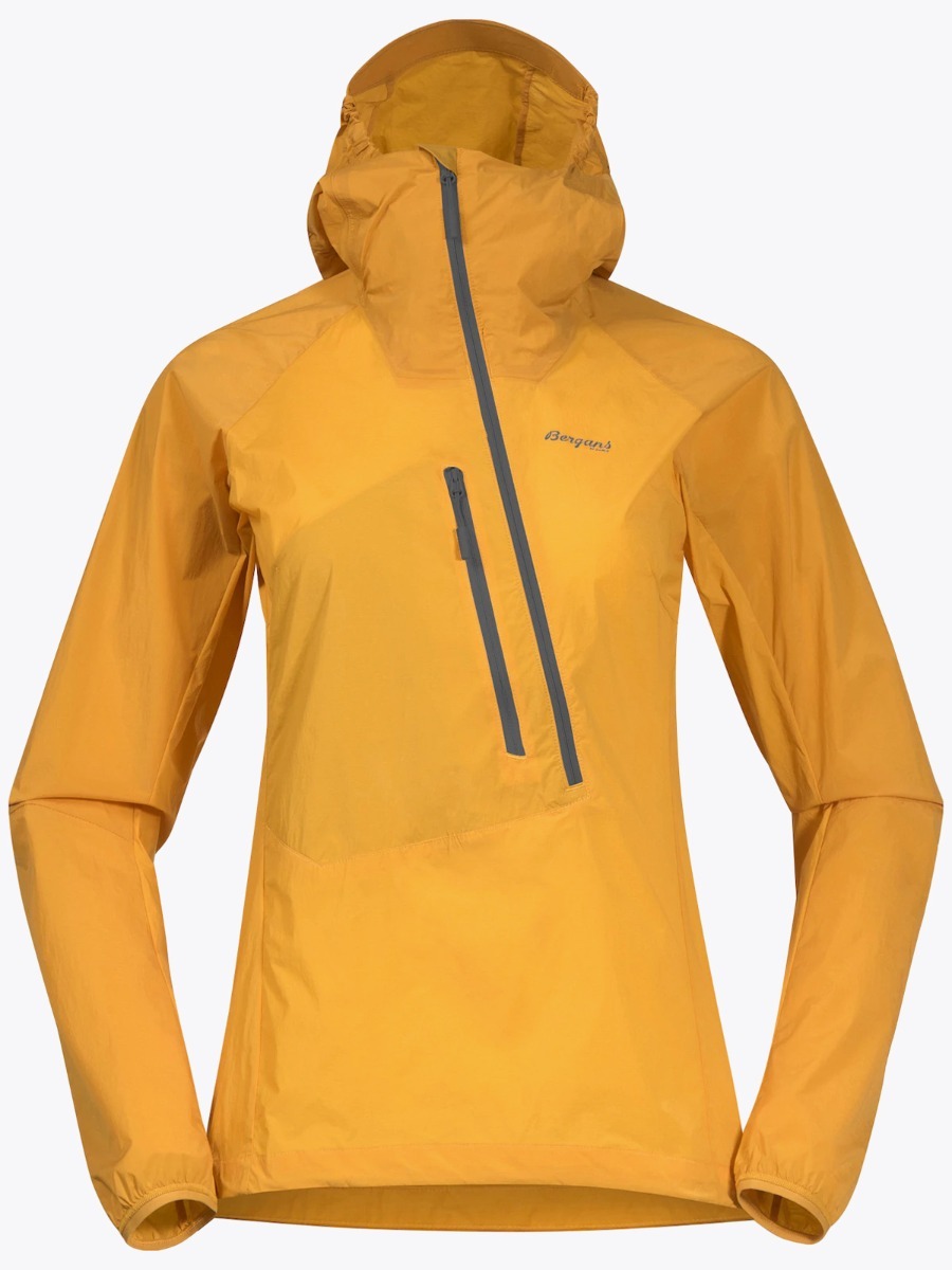 Bergans Cecilie Wind Anorak Golden Yellow/ Solid Dark Grey