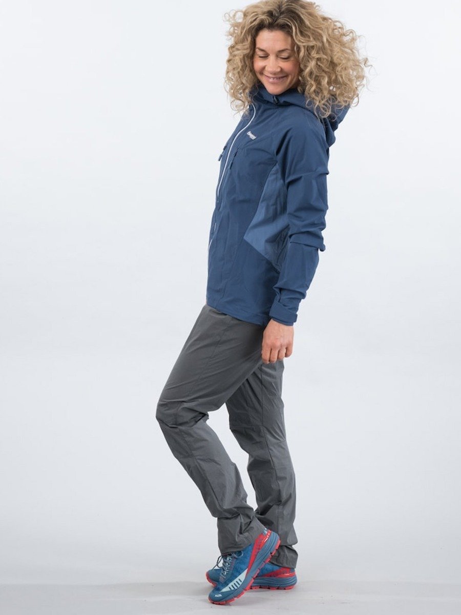 Bergans Cecilie Wind Pant Solid Dark Grey / Light Golden Yellow