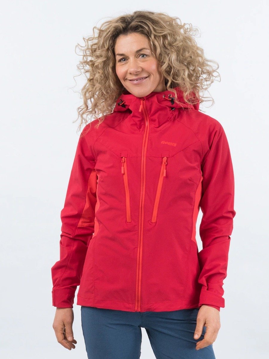 Bergans Cecilie Mountain Softshell Jacket Dahlia Red / Light Dahlia Red