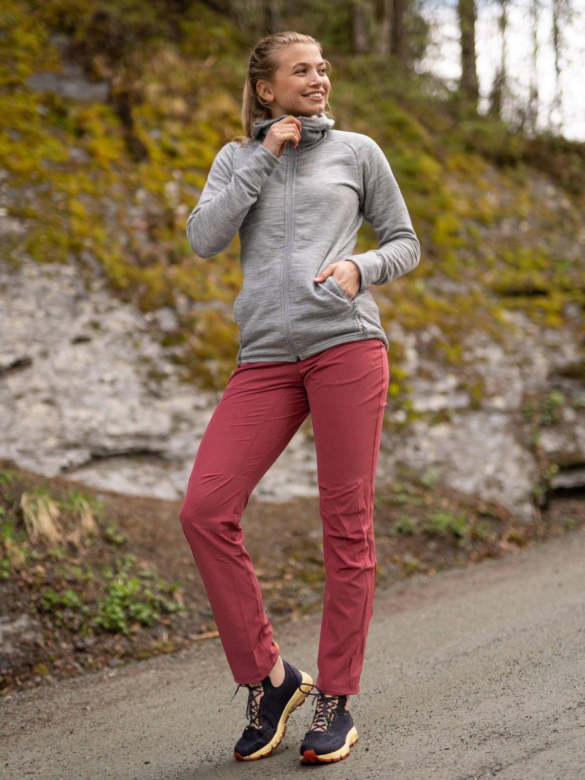 Bergans Cecile Flex Pant Dark Creamy Rouge