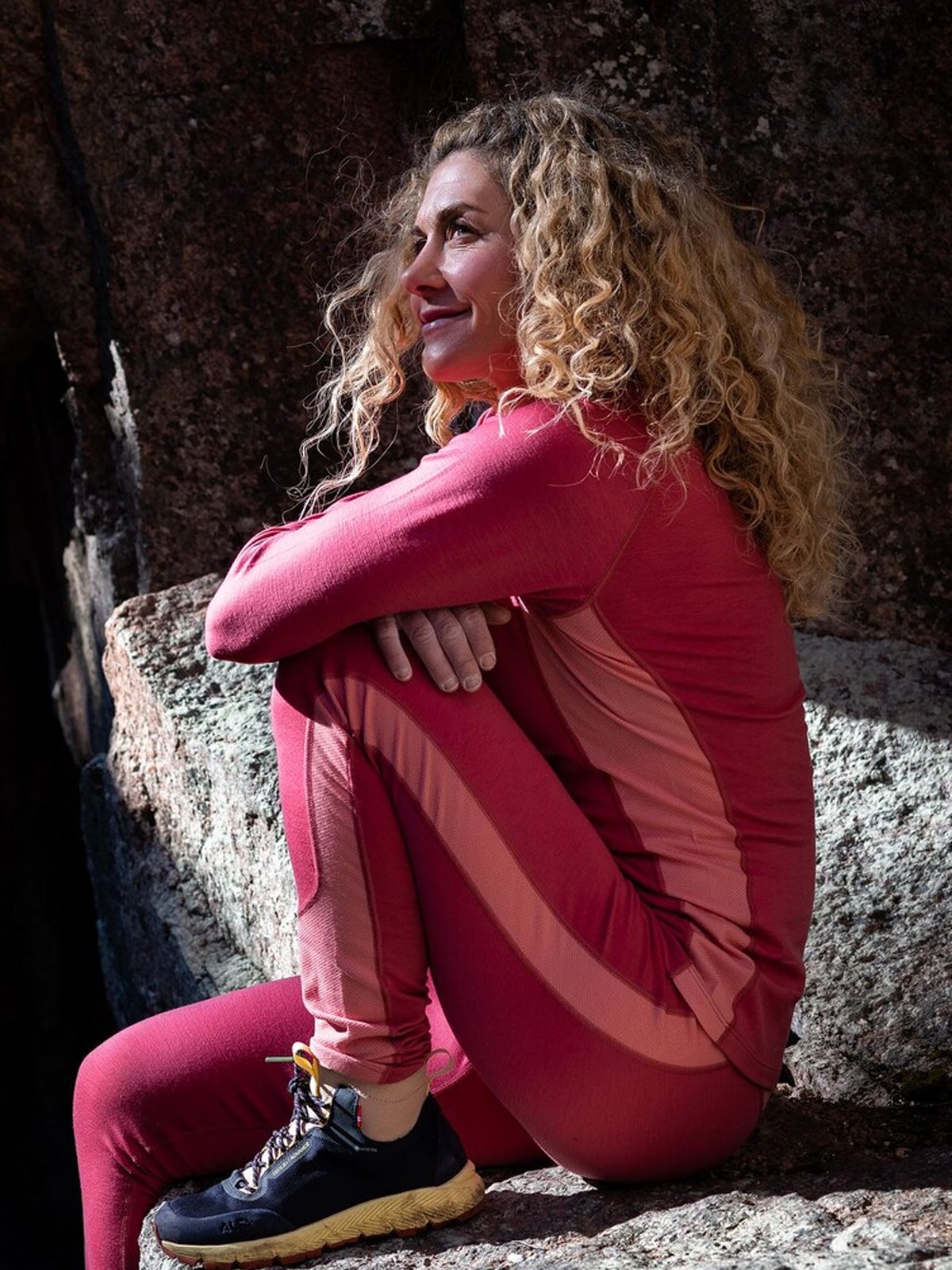 Bergans Cecilie Wool Tights Creamy Rouge / Light Creamy Rouge