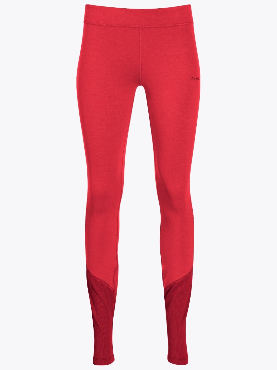 Bergans Cecilie Wool Tights Light Dahlia Red / Dahlia Red