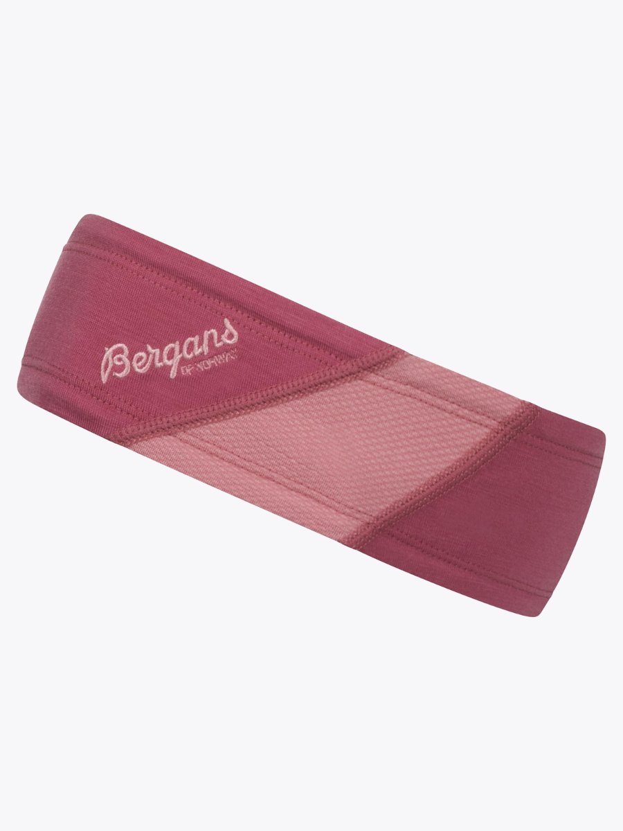 Bergans Cecilie Wool Headband Creamy Rouge / Light Creamy Rouge