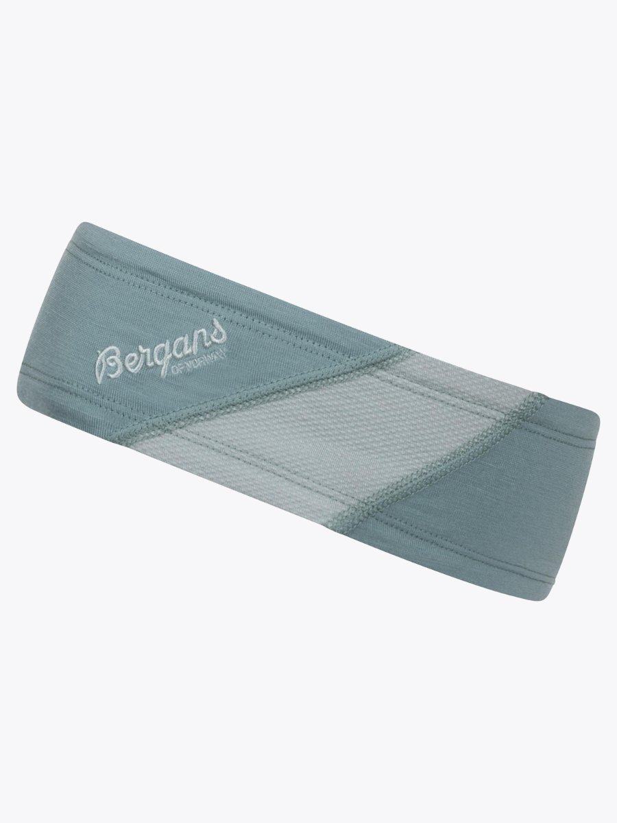 Bergans Cecilie Wool Headband Light Forest Frost / Misty Forest