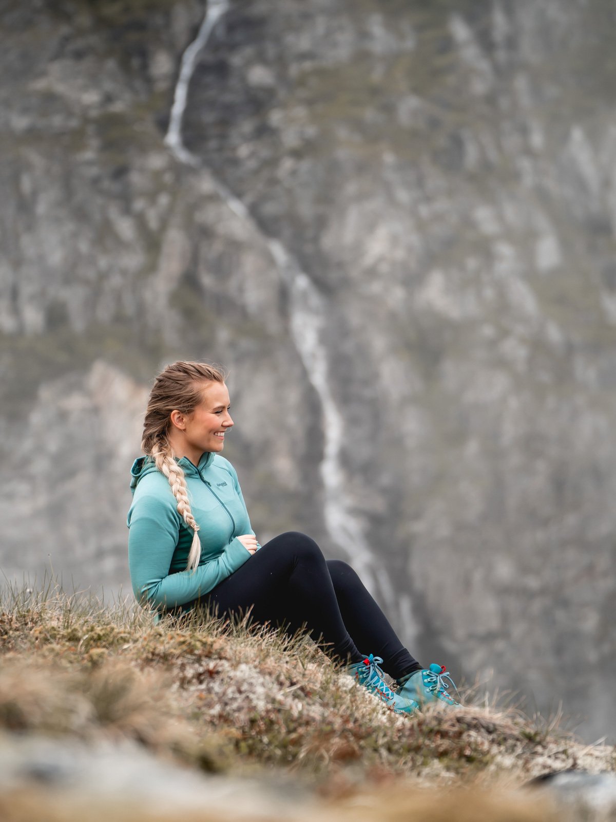 Bergans Cecilie Wool Hood Jacket Light Forest Frost / Forest Frost