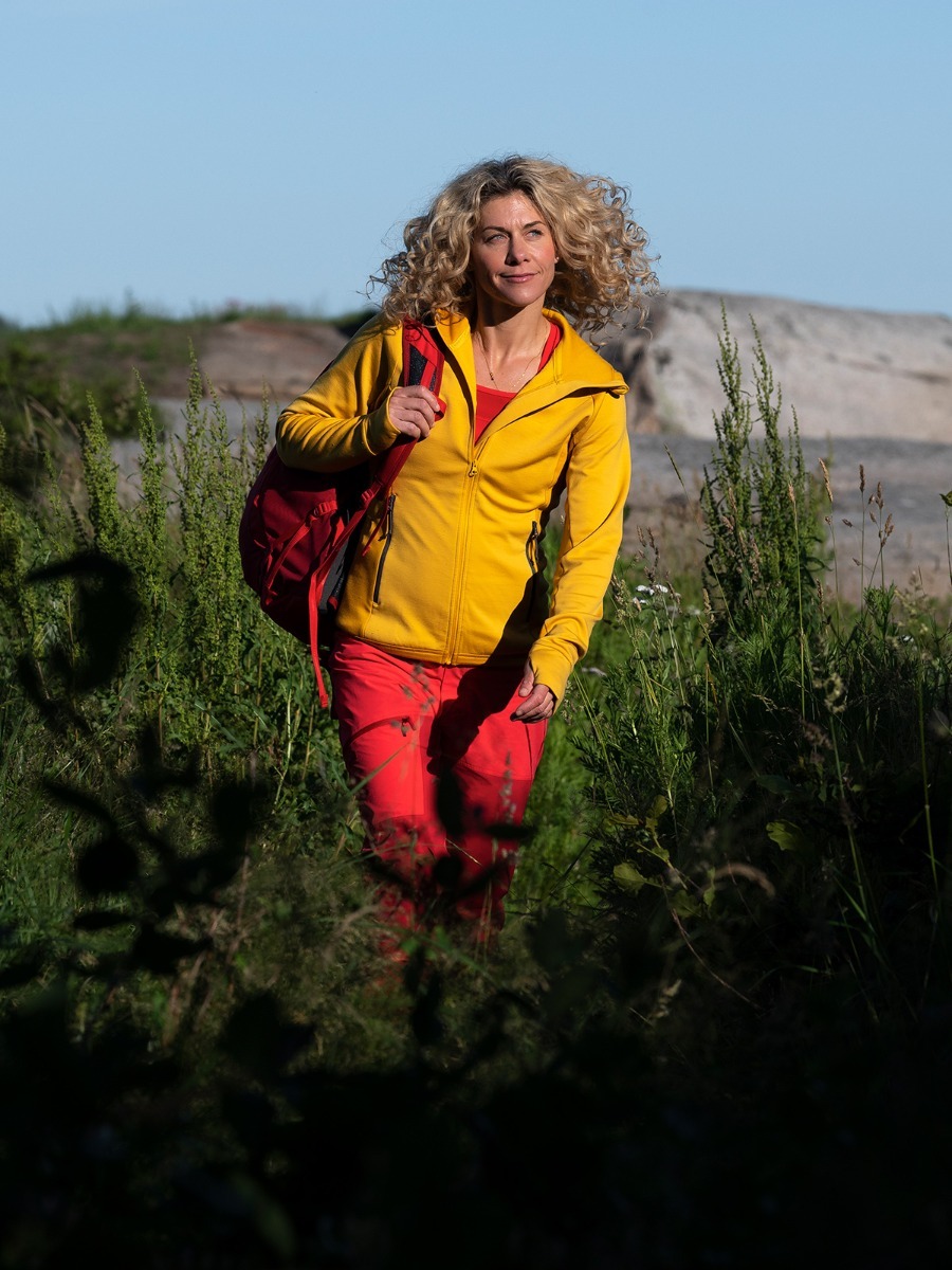 Bergans Cecilie Wool Hood Jacket Golden Yellow