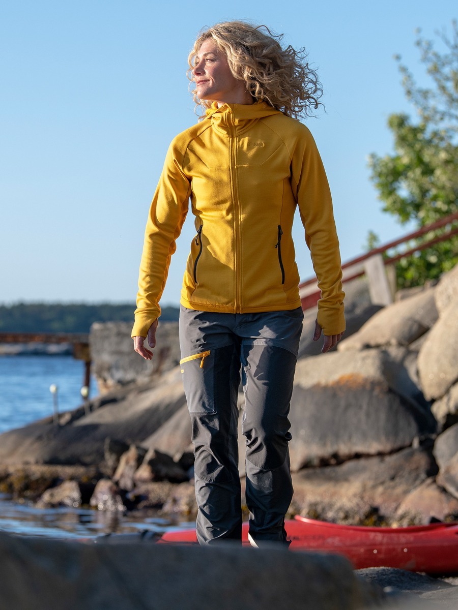 Bergans Cecilie Wool Hood Jacket Golden Yellow