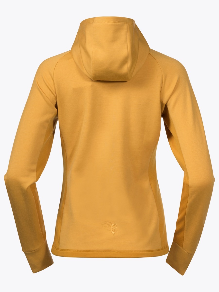 Bergans Cecilie Wool Hood Jacket Golden Yellow