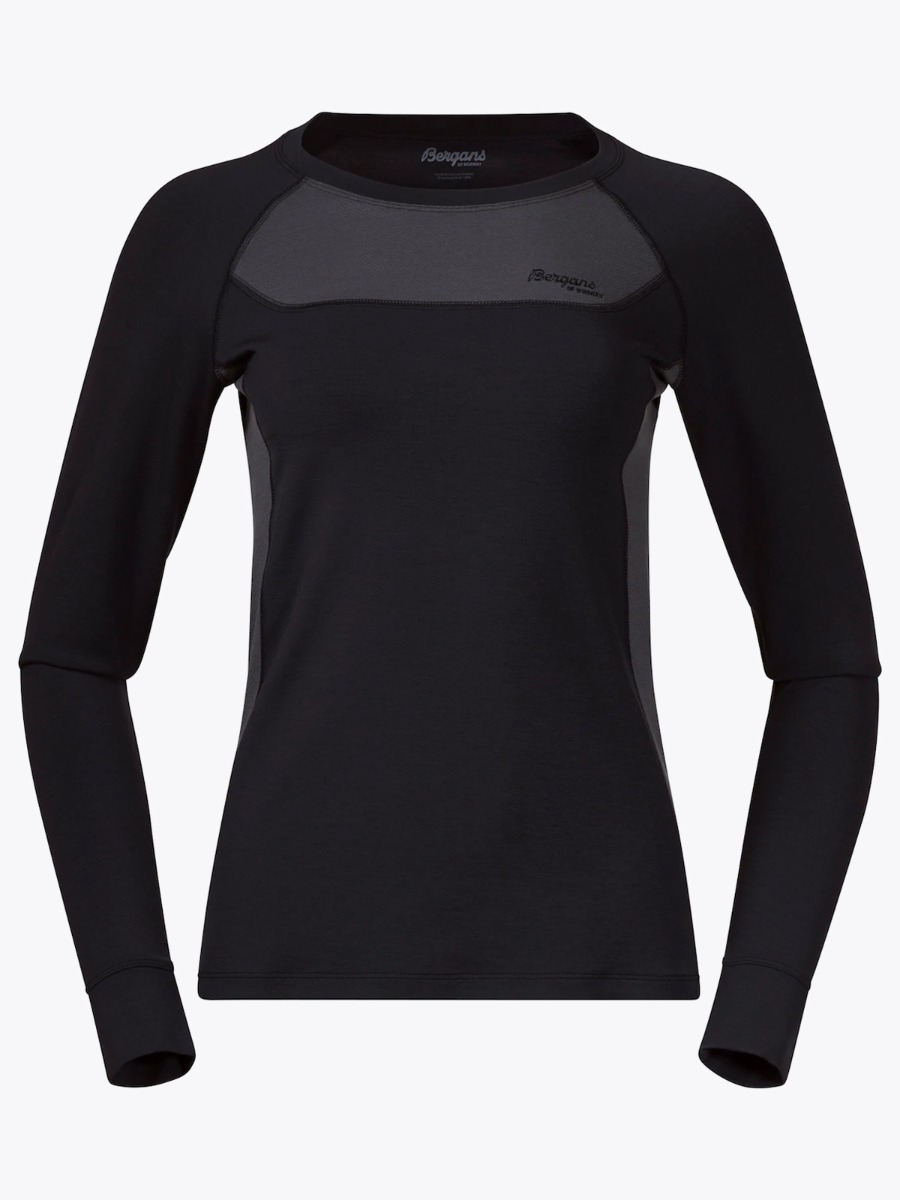 Bergans Cecilie Wool Long Sleeve Black / Solid Charcoal