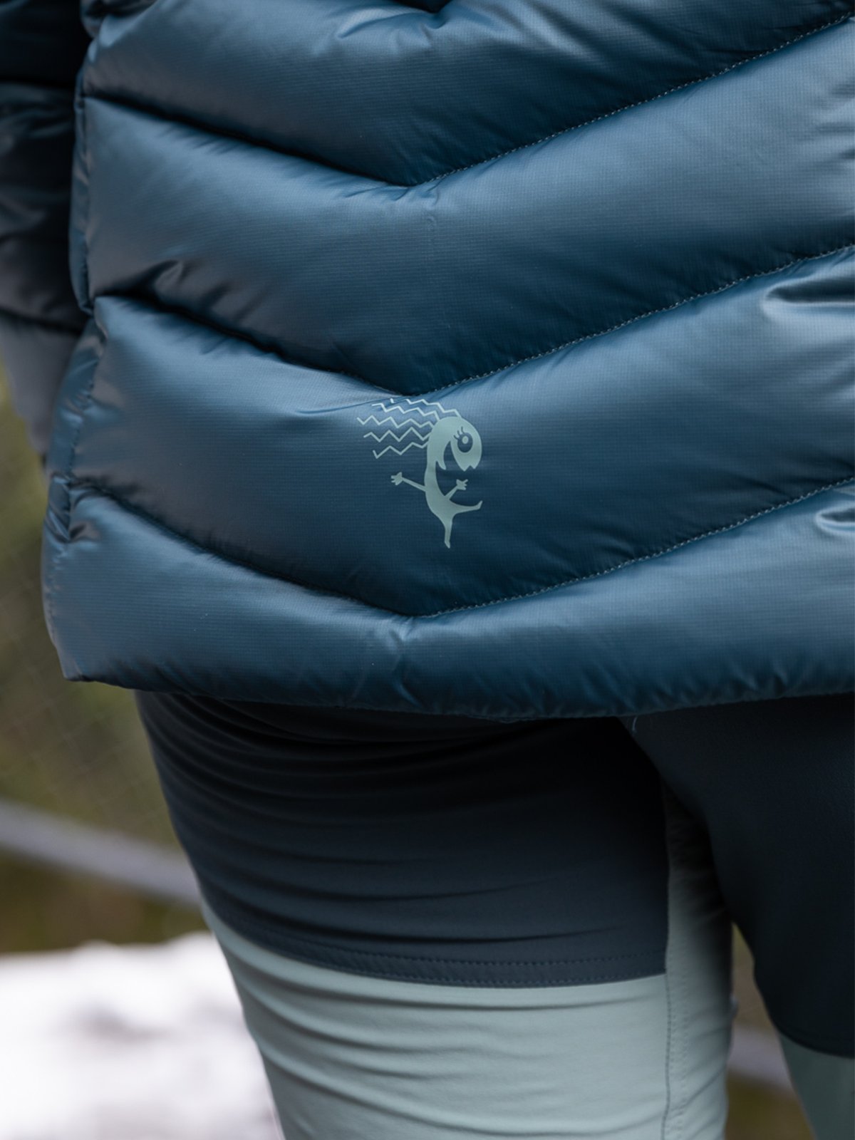 Bergans Cecilie V3 Down Jacket Orion Blue / Misty Forest