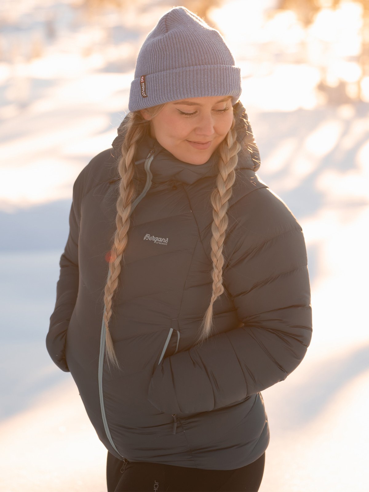 Bergans Cecilie V3 Down Jacket Orion Blue / Misty Forest