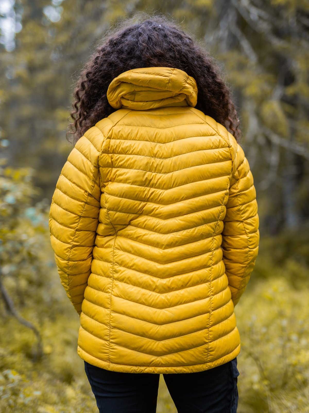 Bergans Cecilie Down Light Anorak Light Golden Yellow / Solid Dark Grey