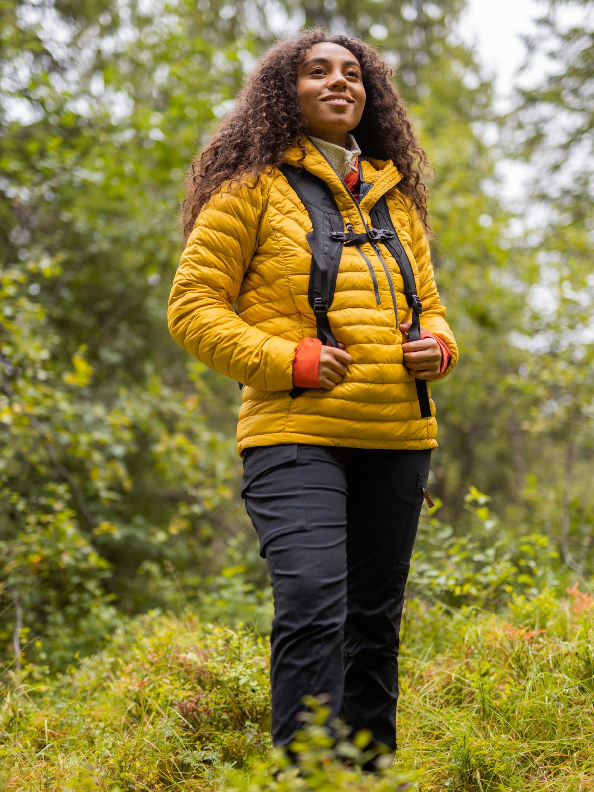 Bergans Cecilie Down Light Anorak Light Golden Yellow / Solid Dark Grey