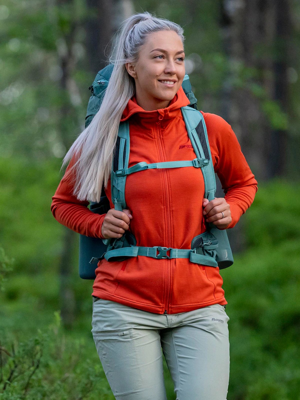 Bergans Ulstein Wool Hood Jacket Brick