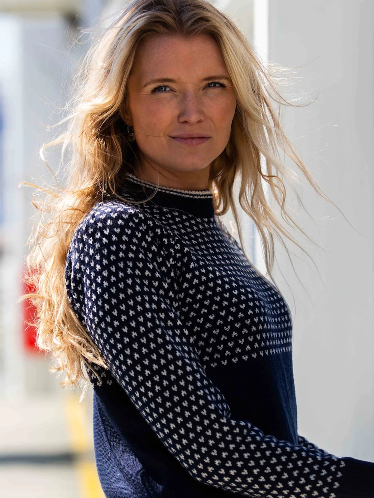 Bergans Alvdal Wool Jumper Navy / VanillaWhite