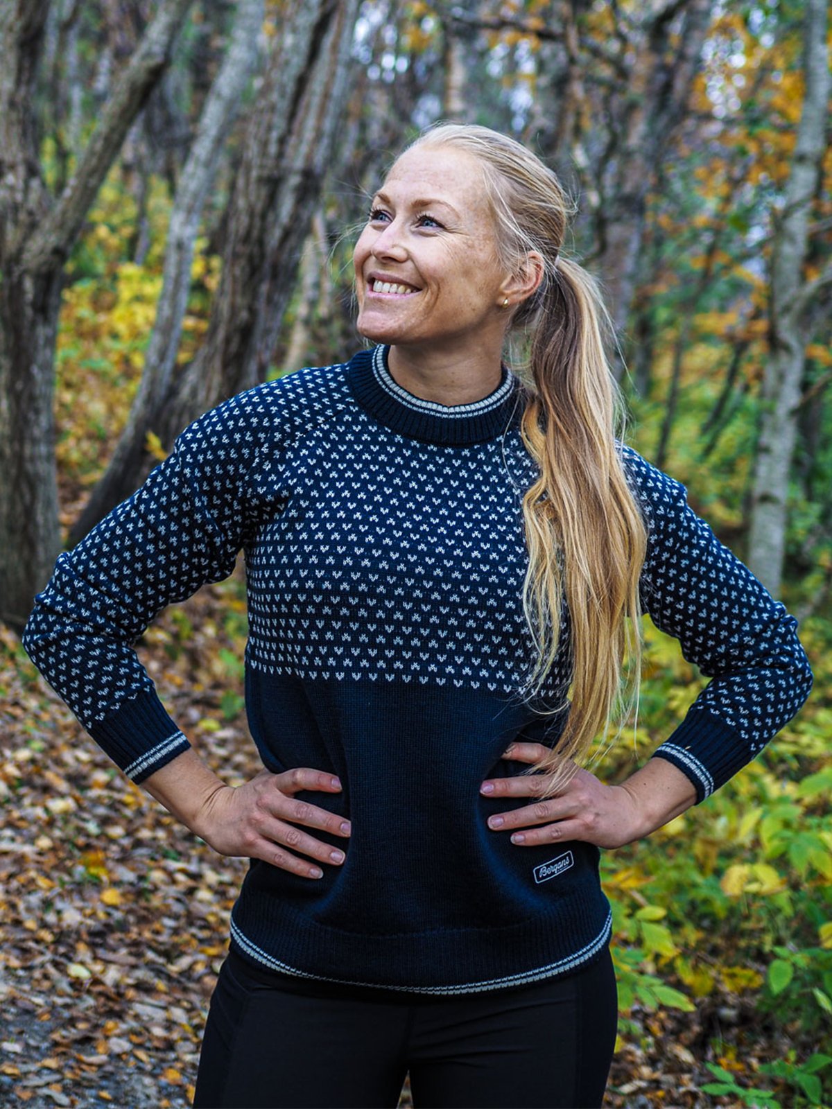 Bergans Alvdal Wool Jumper Navy / VanillaWhite