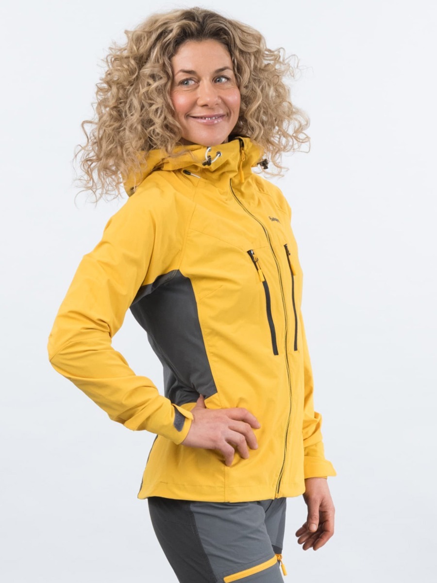 Bergans Cecilie Mountain Softshell Jacket Light Golden Yellow / Solid Dark Grey