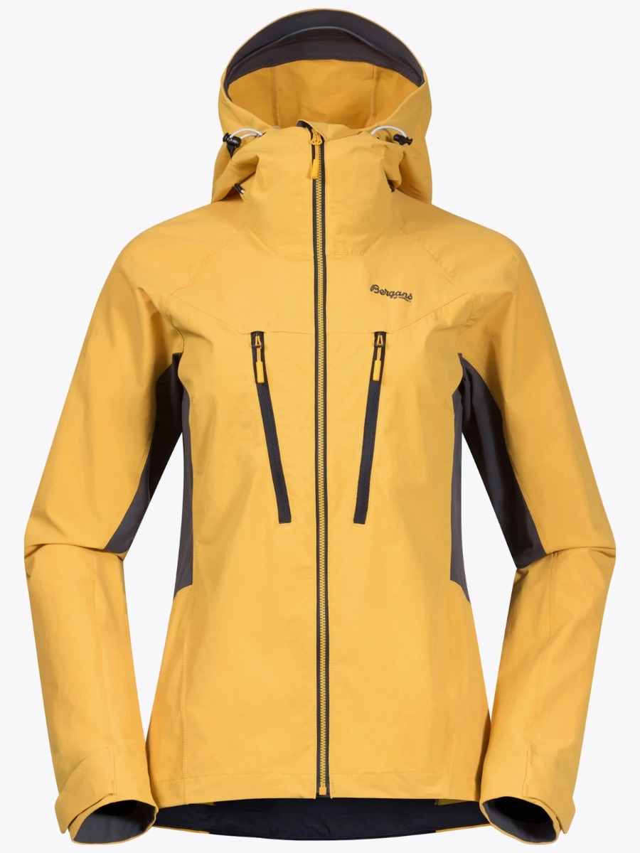 Bergans Cecilie Mountain Softshell Jacket Light Golden Yellow / Solid Dark Grey