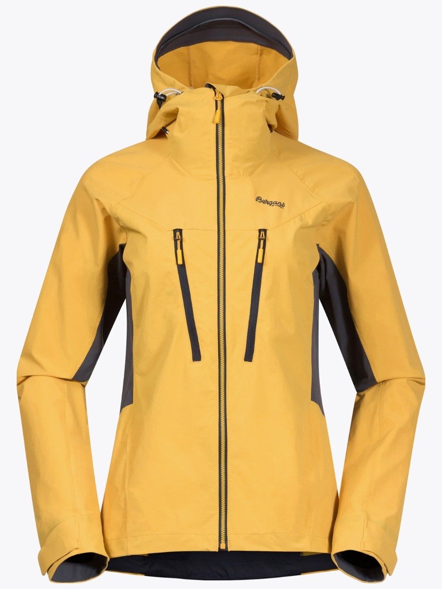 Bergans Cecilie Mountain Softshell Jacket Light Golden Yellow / Solid Dark Grey