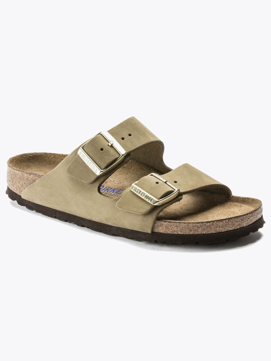 Birkenstock Arizona Soft Footbed Nubuck Faded Khaki