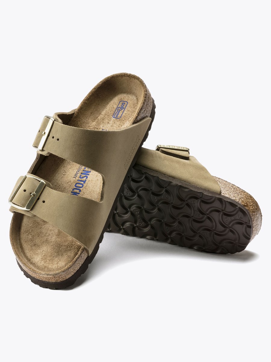 Birkenstock Arizona Soft Footbed Nubuck Faded Khaki