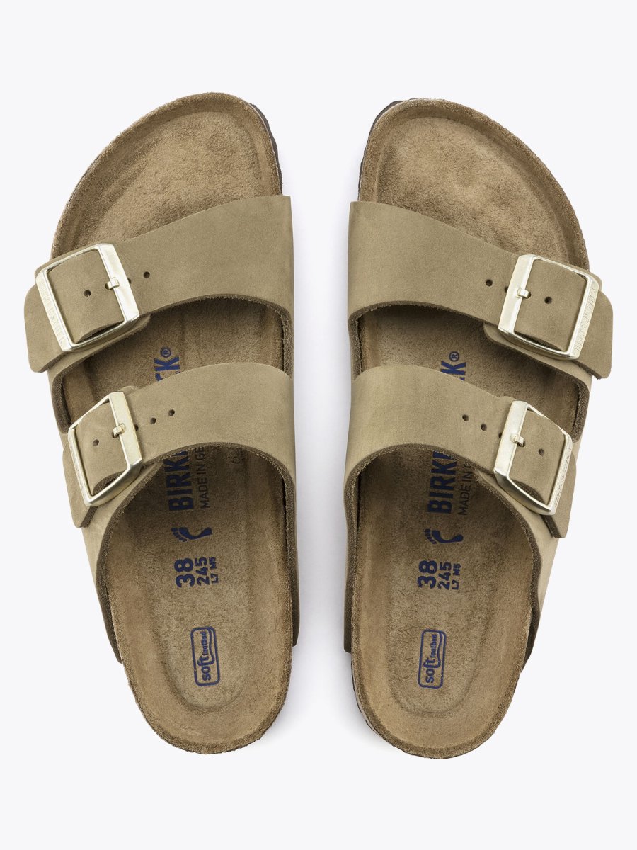 Birkenstock Arizona Soft Footbed Nubuck Faded Khaki