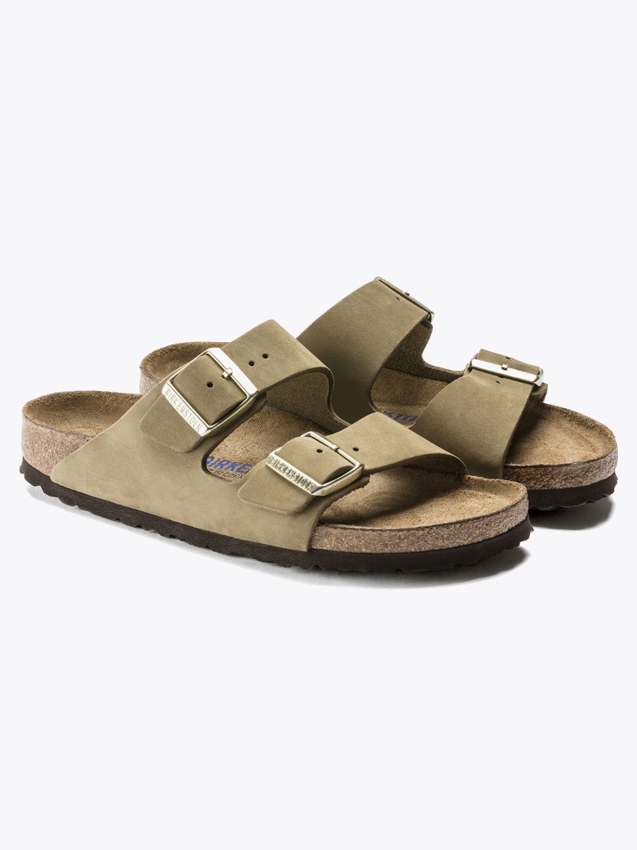 Birkenstock Arizona Soft Footbed Nubuck Faded Khaki