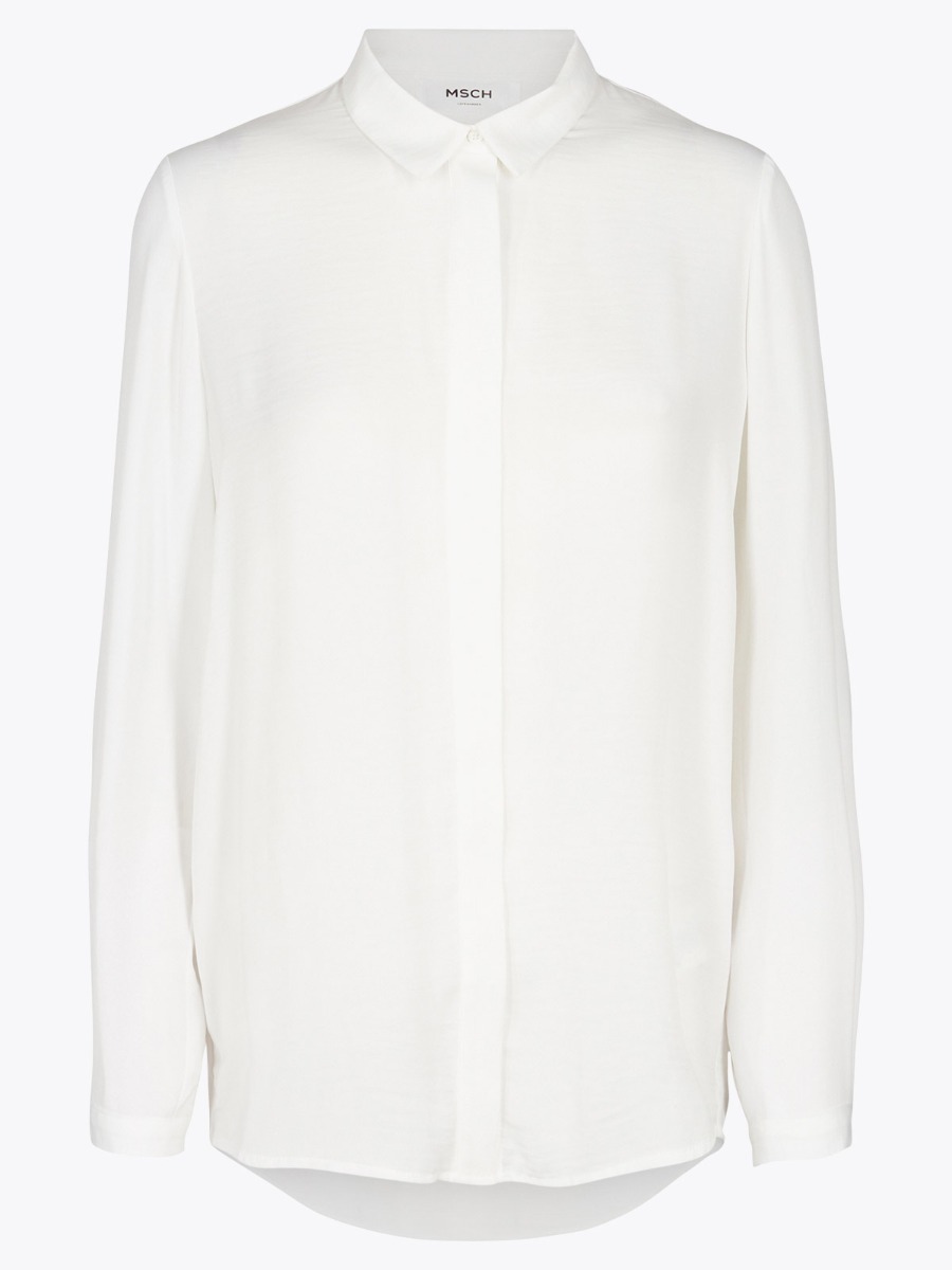 MSCH Copenhagen Blair Polysilk Shirt Cloudwhite