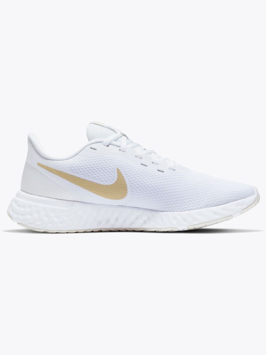 Nike Revolution 5 White/ Metallic Gold Star-Platiunum Tint