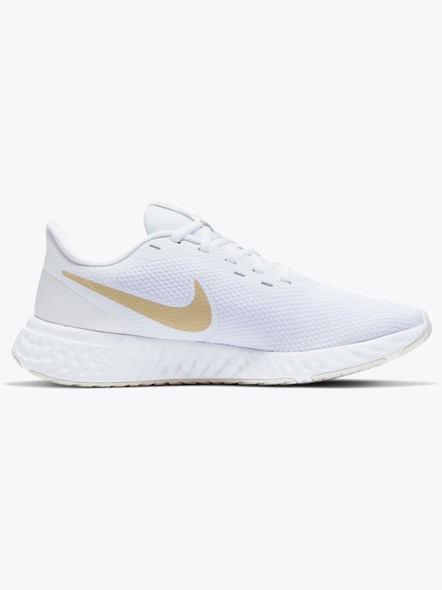 Nike Revolution 5 White/ Metallic Gold Star-Platiunum Tint