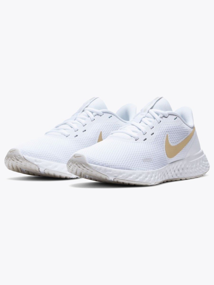 Nike Revolution 5 White/ Metallic Gold Star-Platiunum Tint
