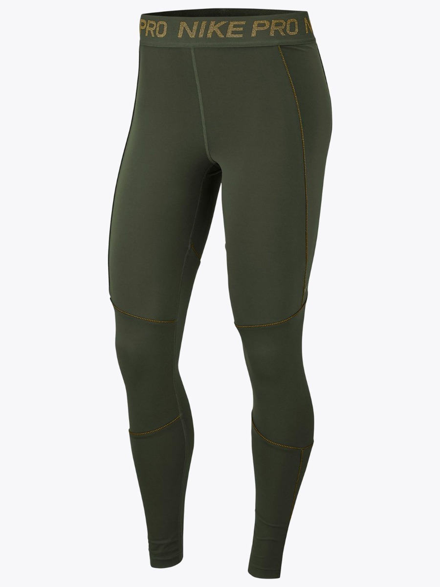 Nike Fierce 7/8 Tights Juniper Fog/ Metallic gold