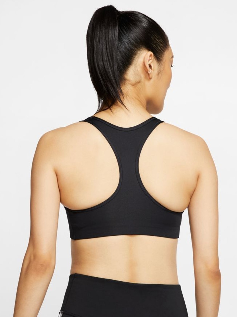 Nike Swoosh Futura Sports Bra Black/ White