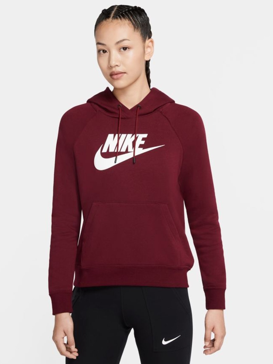Nike Essential Hoodie Dark Beetroot/ White