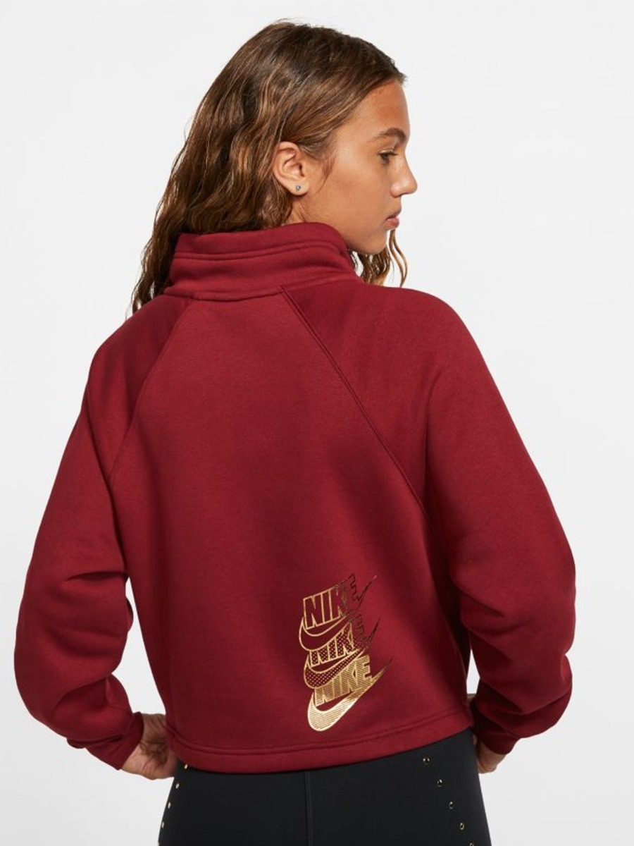 Nike Funnel 1/2 ZIP BB Shine Team red