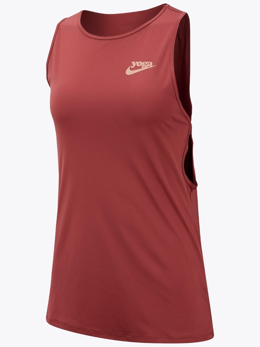 Nike Yoga Tank Keyhole GRX Cedar