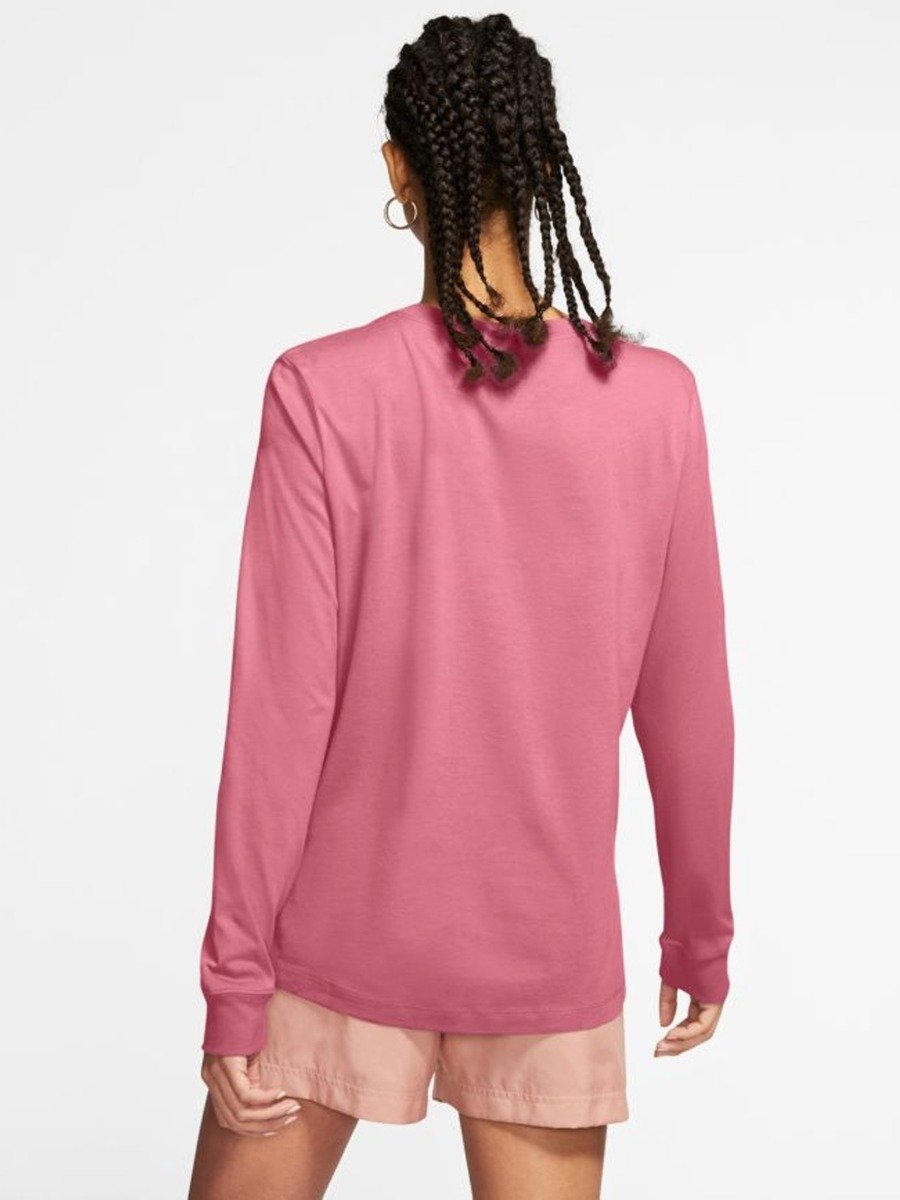 Nike Essential Long Sleeve Tee Desert Berry/ White
