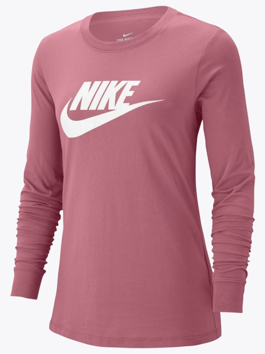 Nike Essential Long Sleeve Tee Desert Berry/ White