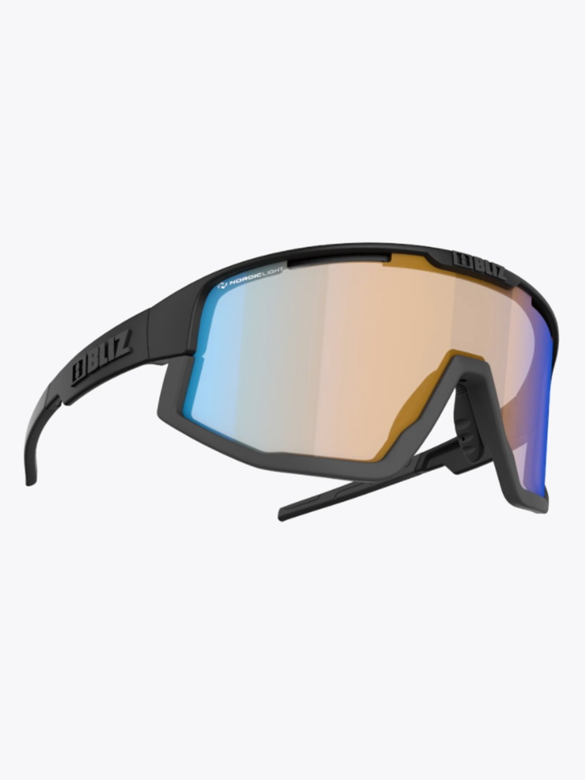 Bliz Active Fusion Nordic Light Farge: Matt Black / Linse: Nano Optics| Nordic Light Coral: Orange w blue multi
