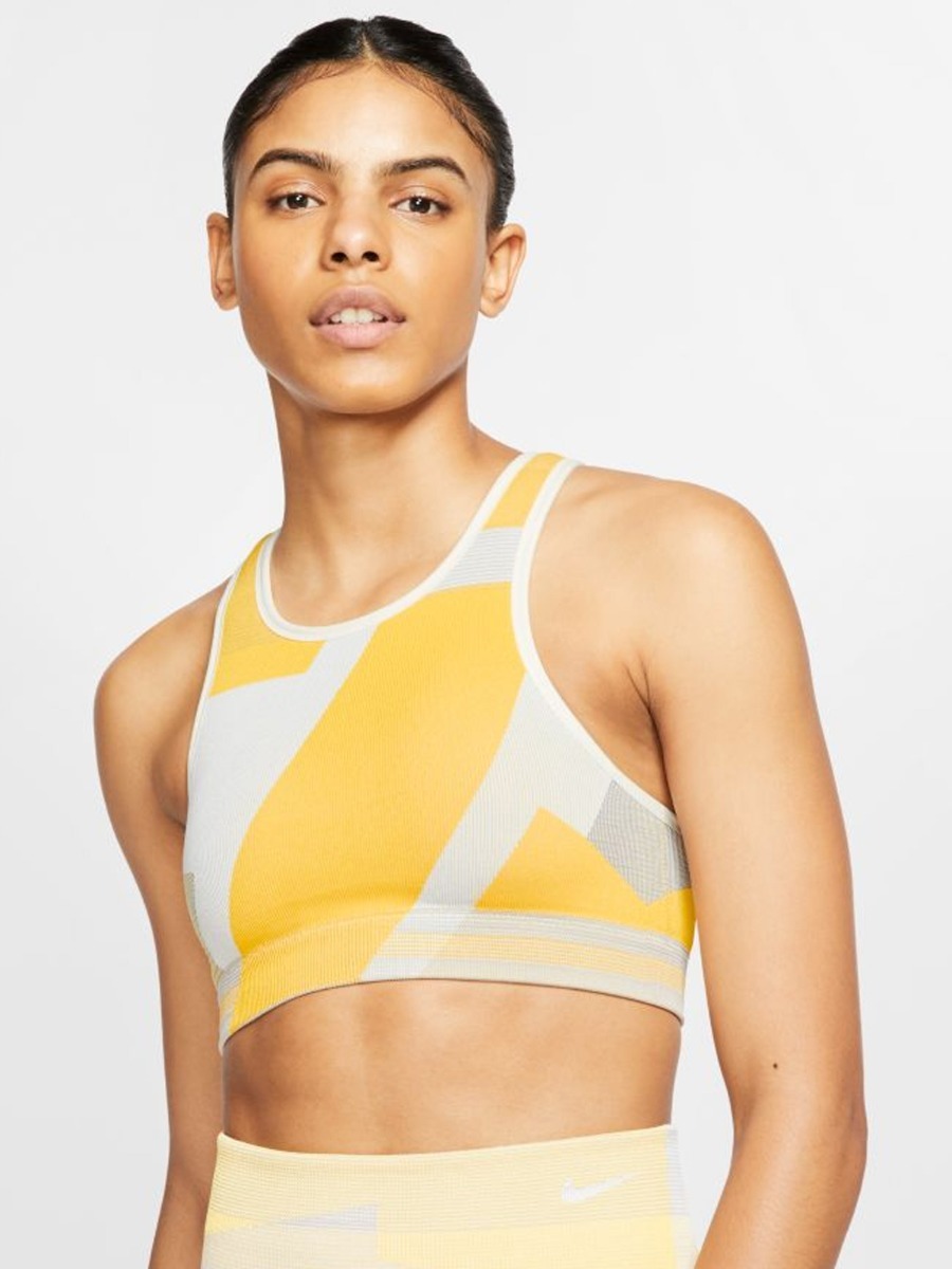 Nike Icon Clash Sports Bra Pale Ivory/ Laser Orange/ Sapphire