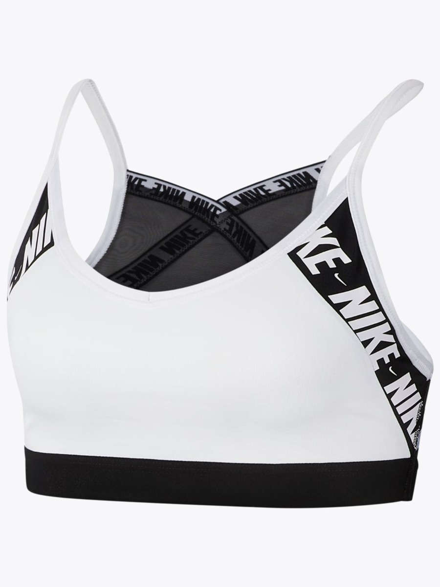 Nike Indy Logo Sports Bra White/ Black