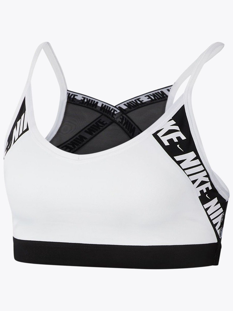Nike Indy Logo Sports Bra White/ Black