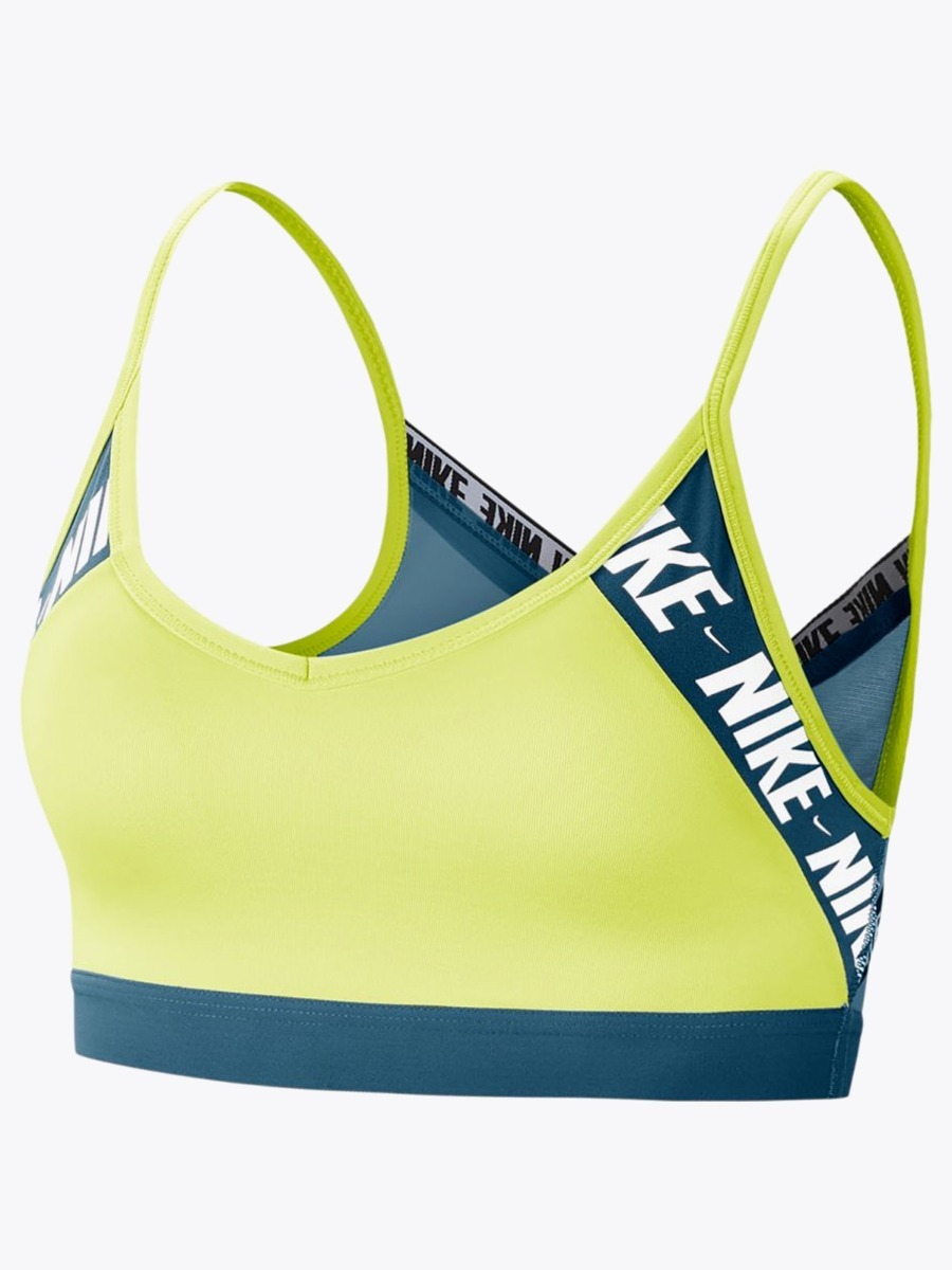 Nike Indy Logo Sports Bra Limelight/ Valerian Blue/ White