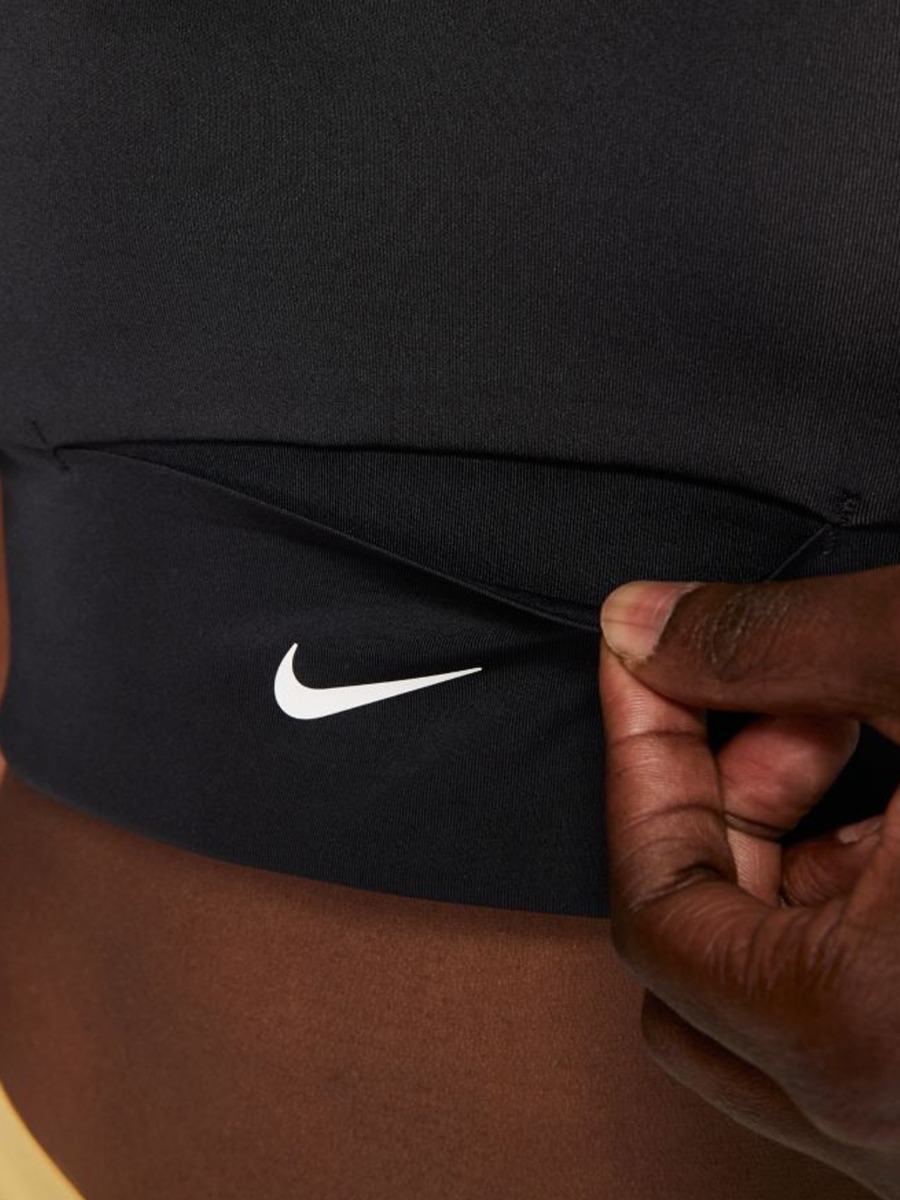 Nike Swoosh Icon Clash Sports Bra Black/ Laser Orange/ White