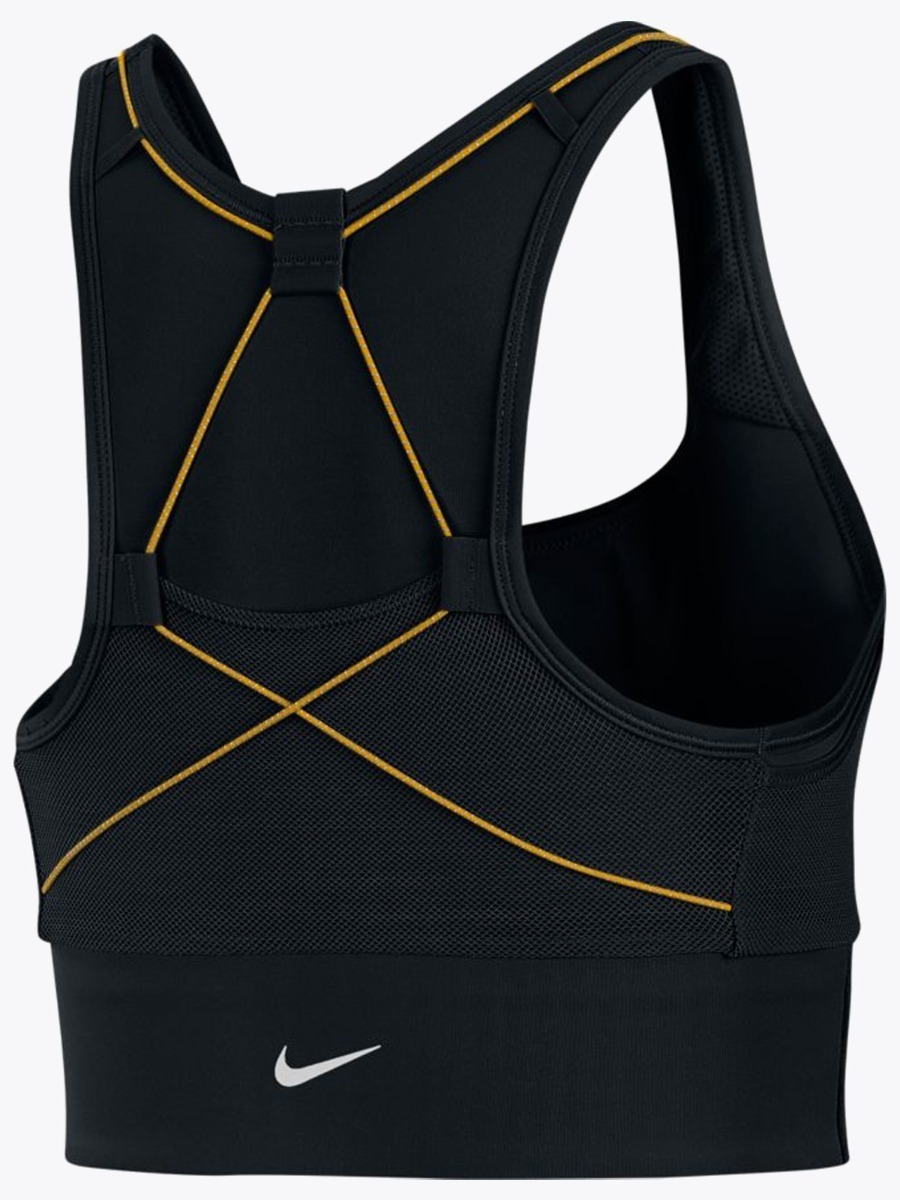 Nike Swoosh Icon Clash Sports Bra Black/ Laser Orange/ White