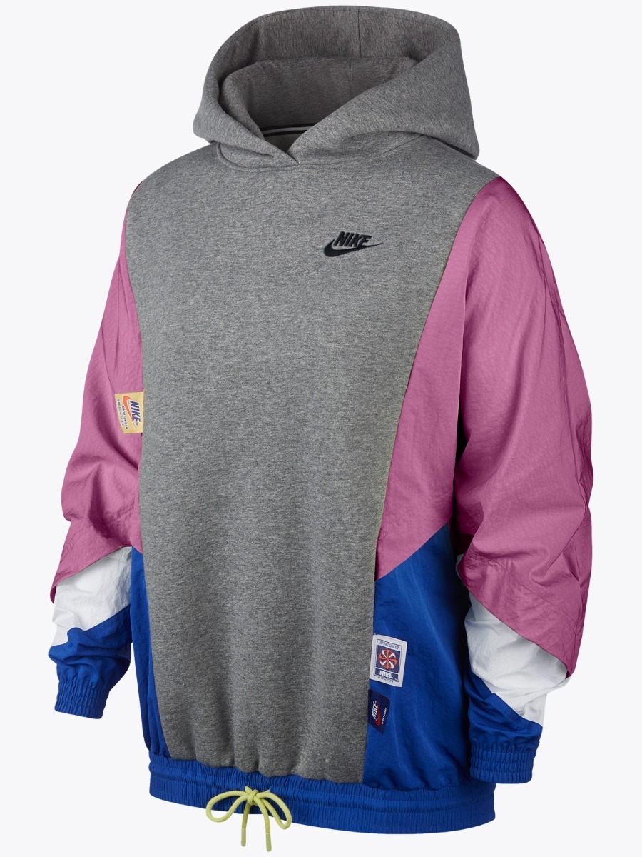 Nike Icon Clash Pullover Hoody Carbon Heather