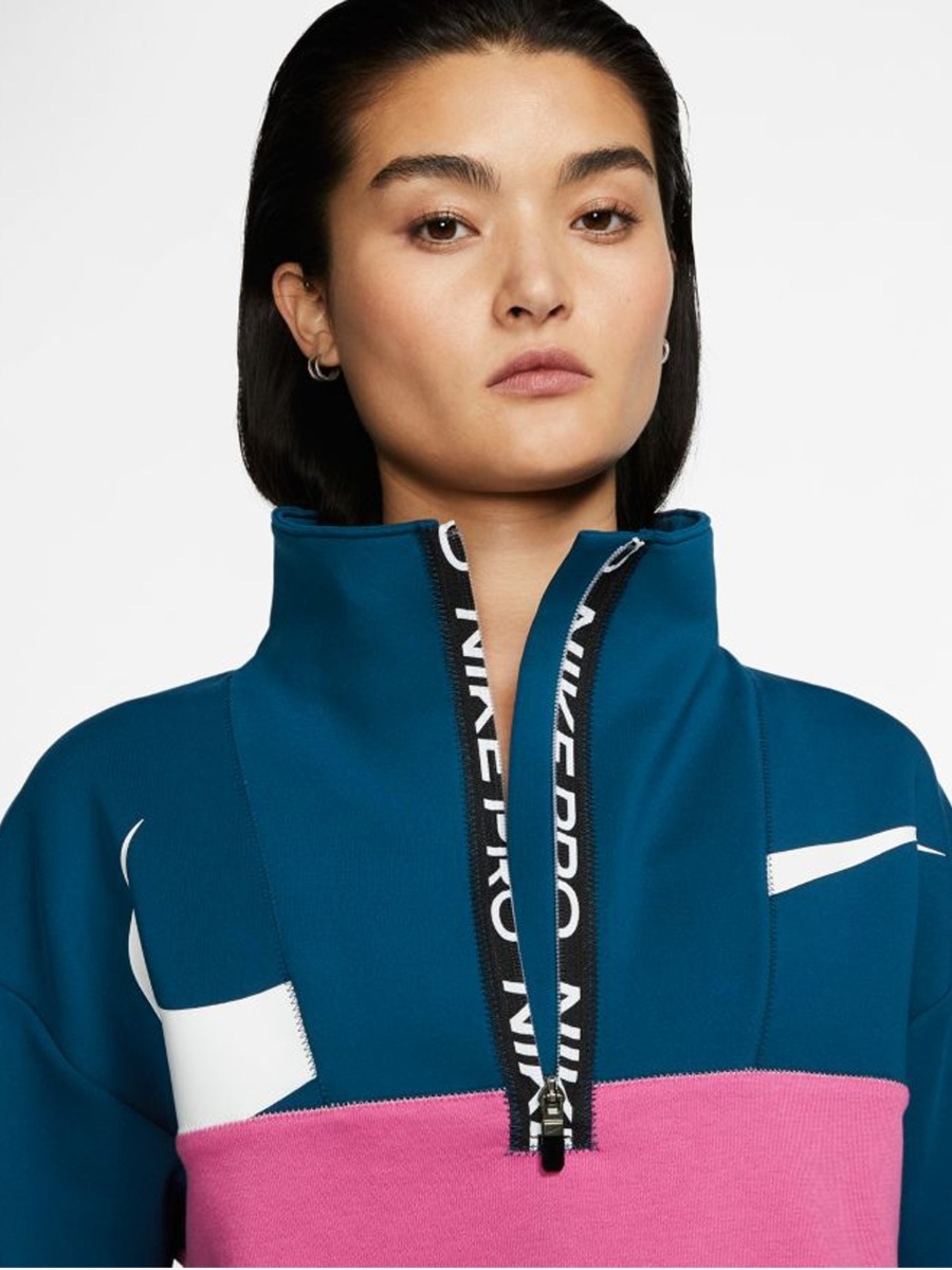 Nike Dry Fleece Top Icon Clash Valerian Blue/ Cosmic Fuchsia