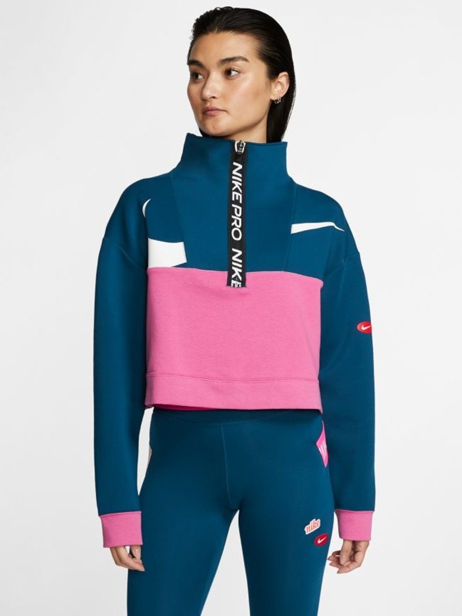 Nike Dry Fleece Top Icon Clash Valerian Blue/ Cosmic Fuchsia