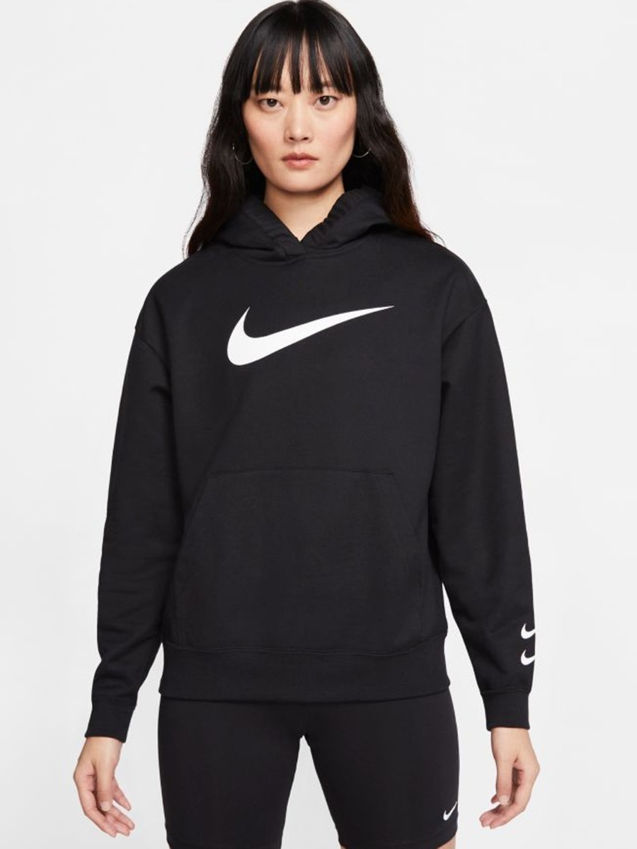 Nike Sportswear Swoosh Hoodie Black/ White